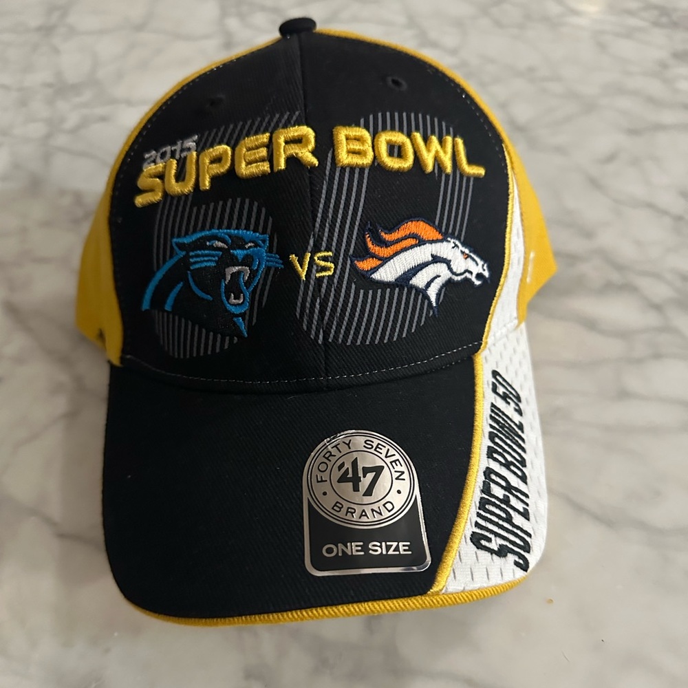SUPERBOWL 50  CAP MEN  PANTHERS/BRONCOS  BLACK/YELLOW